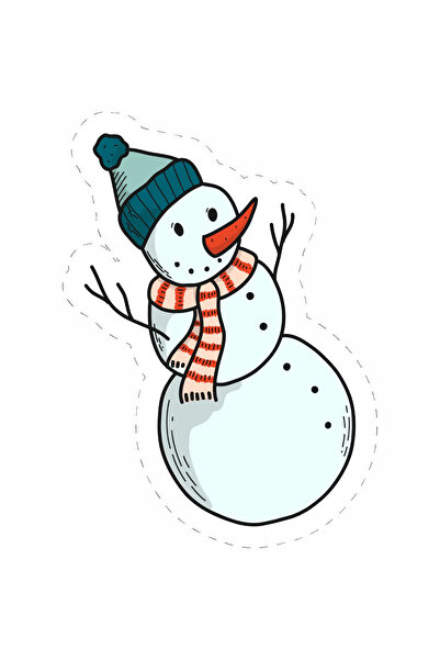 INOVATIX Set de 8 piese, autocolant om de zăpadă cu eșarfă și căciulă, INOVAT...