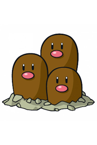 INOVATIX Set de 8 piese, autocolant Pokemon Diglett, INOVATIX®. 6 cm