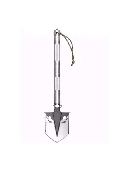 Rovitech Lopata militara, multifunctionala, otel, pliabila, 12 functii, latime lama 13 cm, argintiu