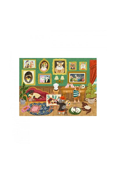 Rolife 2D Puzzle, Puppy Art Gallery, Rolife, 1000 pieces