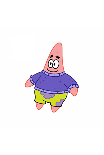 INOVATIX Set de 8 autocolante Patrick Star în pijamale, INOVATIX®. 6 cm