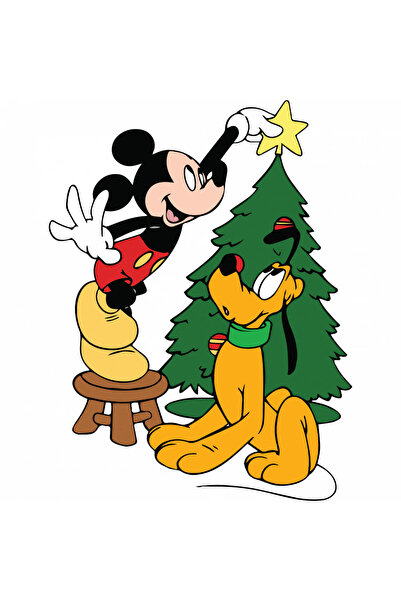 INOVATIX Set de 8 piese, autocolant brad de Crăciun Mickey Mouse, INOVATIX®. ...