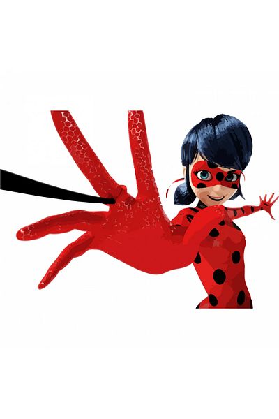 INOVATIX Set de 8 piese, autocolant luptă cu Miraculous Ladybug, INOVATIX®. 6 cm
