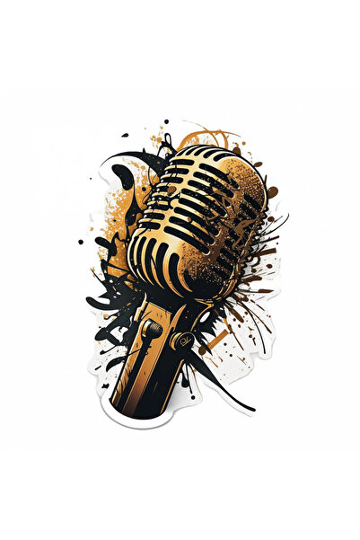 INOVATIX Set de 8 bucăți, autocolant microfon radio, INOVATIX®. 6 cm