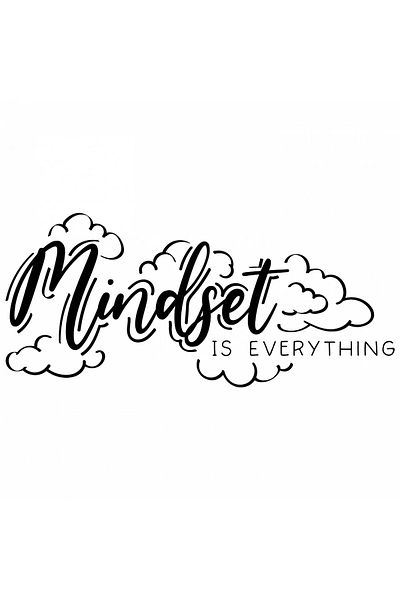 INOVATIX Set de 8 bucăți, autocolant Mindset is everything, INOVATIX®. 6 cm