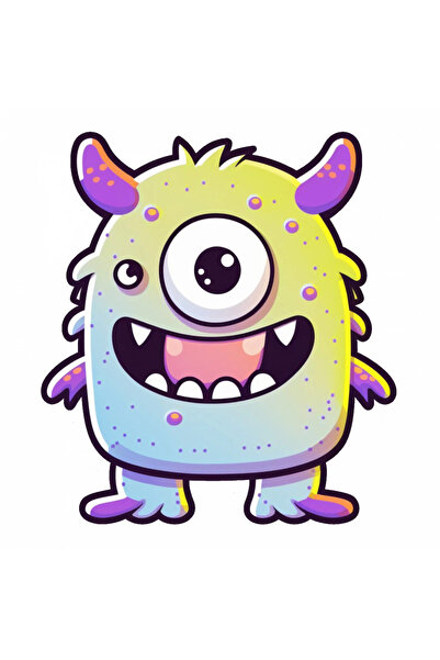 INOVATIX Set de 8 piese, autocolant pentru vizieră Monster, INOVATIX®. 6 cm