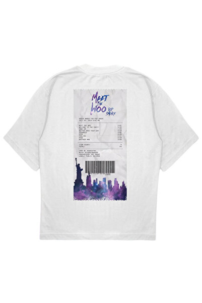 SVART WEAR MEET THE WOO T-Shirt oversized καρώ t-shirt λευκό