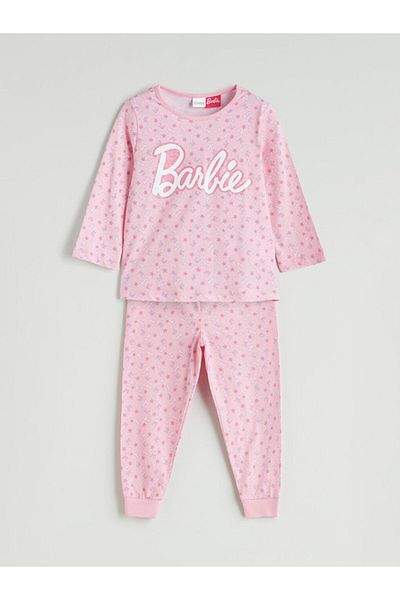 LC Waikiki Pink Printed Girl's Pajama Set