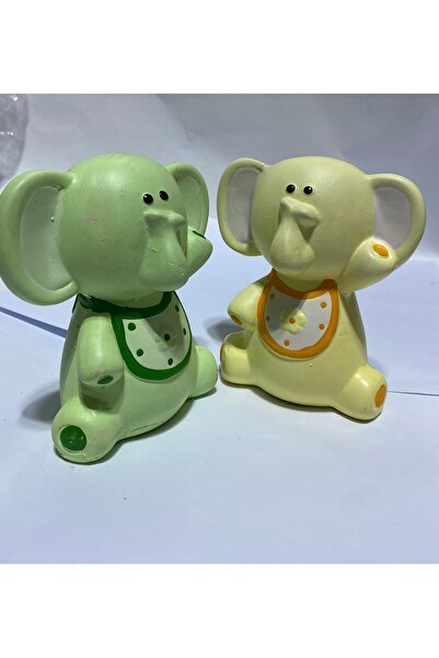 abnturk 10 Cm Seramik Renkli Fil Kumbara