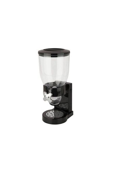 coshop Cereal Dispenser, Nuts, Rice, Easy to Use, Black, 2 L