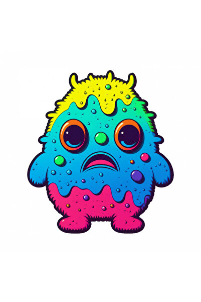 INOVATIX Σετ 8 τεμαχίων, Αυτοκόλλητο Θυμωμένου Τέρατος, INOVATIX®. 6 εκ.