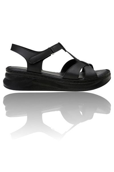Y&D Shoes Women's Orthopedic Daily Sandals – Beige & Black Color Options – Comfortable Velcro Summer Shoes