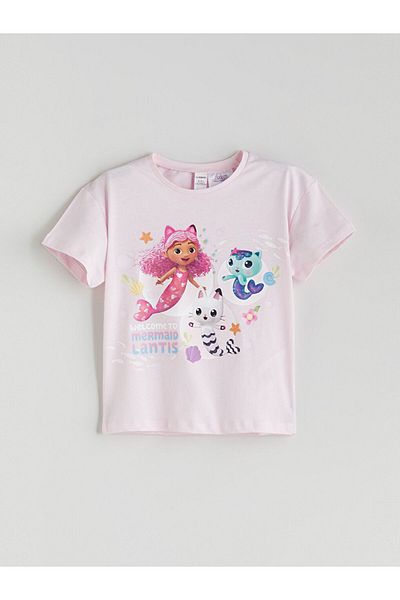 LC Waikiki Lcw Kids Pink Gabby's Dollhouse Printed Girls' T-Shirt and Leggings 2-Pack
