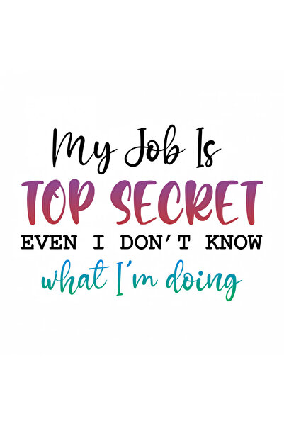 INOVATIX Set de 8 piese, Autocolant „Slujba mea e strict secretă, chiar dacă ...