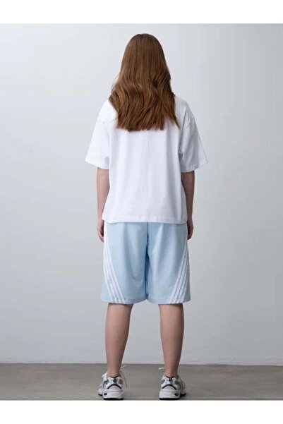 Zekids Girl's Striped Oversize Design Shorts Set