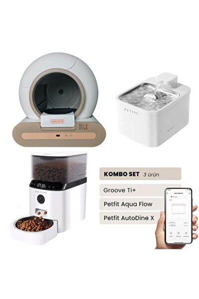 Petfit Groove Ti+ Akıllı Otomatik Kedi Tuvaleti Kahverengi - Petfit Aqua Flow...