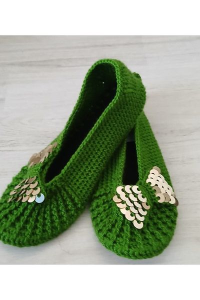 gg gençgirişimci Hand Knitted Daily Ballerina Women's Shoes Home Ballerina Home Shoes