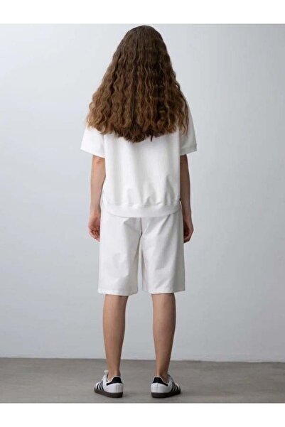 Zekids Girl's Cotton Design Oversize T-Shirt Shorts Set