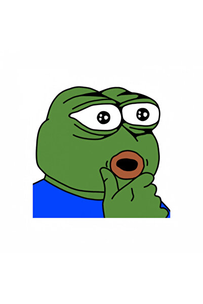 INOVATIX Set de 8 piese, autocolant meme Pepe the Frog surprins, INOVATIX®. 6 cm