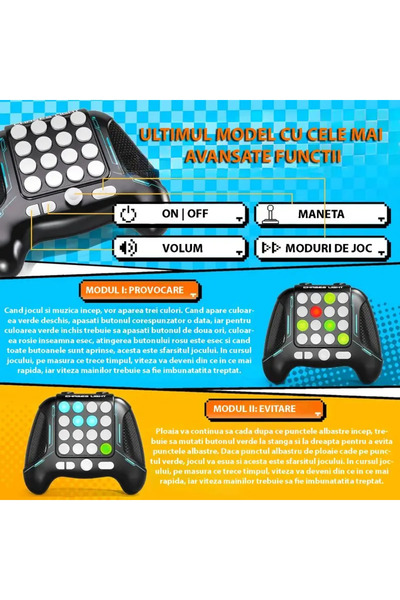 miraza Jucarie Pop It Electronica cu butoane, Versiune Imbunatatita cu muzica, 5 Moduri de Joc