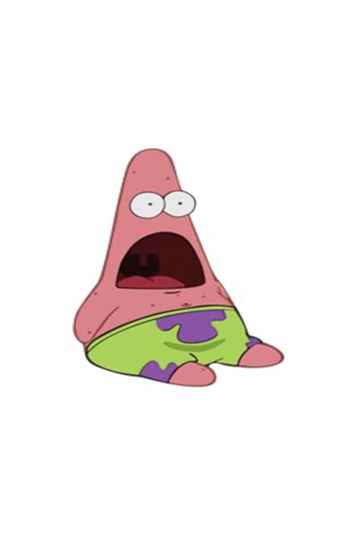 INOVATIX Set de 8 autocolante Meme Patrick Star surprins, INOVATIX®. 6 cm