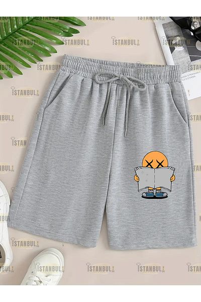 ModaSphere Emoji Reading Newspaper Printed - Men's Regular Fit Pocket Shorts