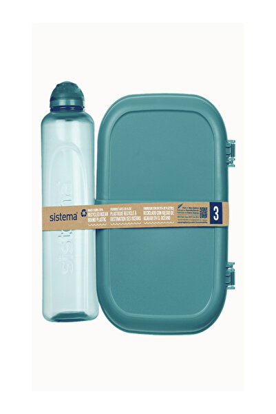 Sistema مجموعة صندوق غداء وزجاجة مياه بلاستيكية آمنة للطعام وخالية من مادة BPA