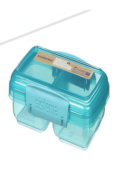 Sistema Freezer Safe BPA-Free Plastic Small Split Food Storage Container