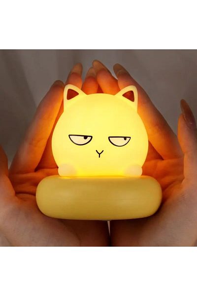 miraza Children's Night Light, Rechargeable, Kitty Model, LED, Touch Sensor, 3 Lighting Modes