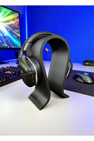 a life in games Black Headphone Holder Stand and Organizer – Holder Compatible for Bluetooth, Over-Ear and Headphones