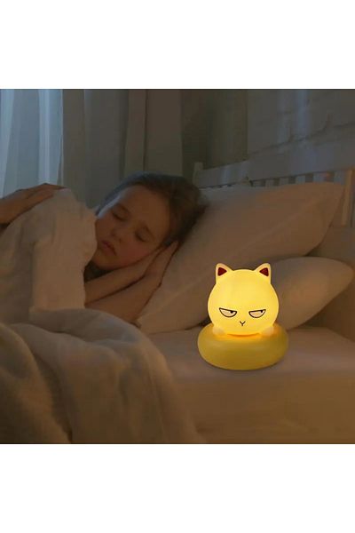 miraza Children's Night Light, Rechargeable, Kitty Model, LED, Touch Sensor, 3 Lighting Modes