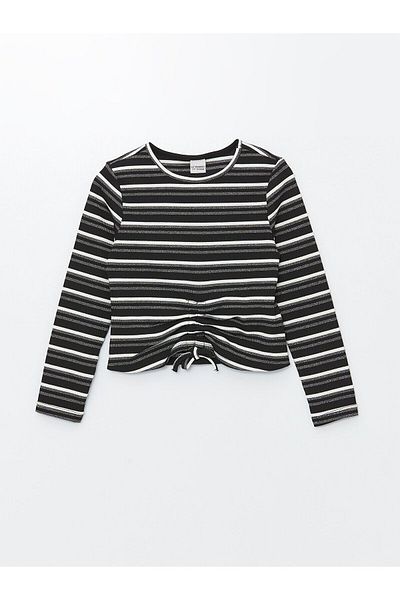LC Waikiki Crew Neck Striped Girls' T-Shirt and Pants