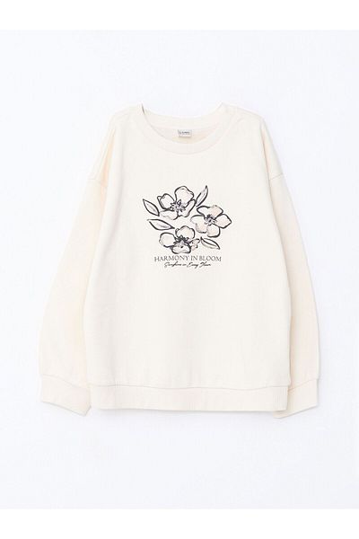 LC Waikiki Crew Neck Girl's Thick Sweatshirt and Leggings
