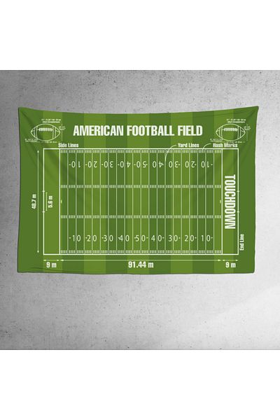 usateamfans Husă de perete cu fotbal american (150x100 cm)