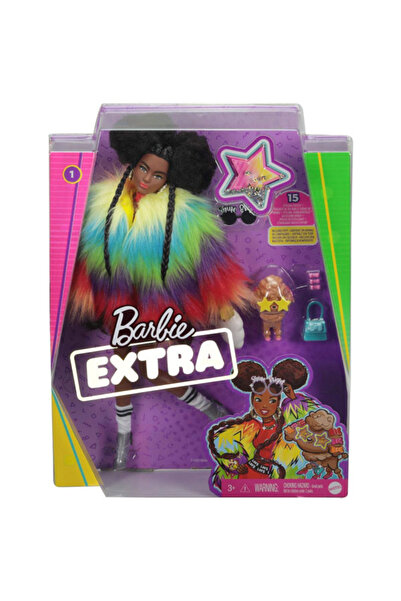 mattel Barbie Extra Style Doll - Furry Rainbow