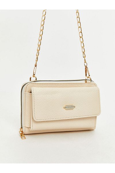 LC Waikiki Beige Chain Strap Women's Shoulder Bag