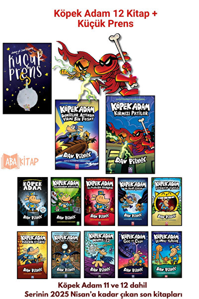 Altın Kitaplar Köpek Adam Serisi 12 Kitap Tam Set (Nisan 2025 Tam Seri) ve Kü...