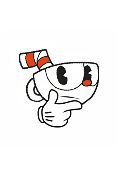 INOVATIX Σετ 8 τεμαχίων, Αυτοκόλλητο Meme Cuphead Σκεπτόμενο Πρόσωπο, INOVATI...