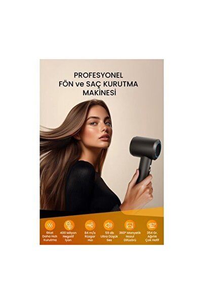 Pluzz X116 Ultra Iyonlu Saç Kurutma Makinesi Ultra Sessiz Ve Hızlı Kurutma