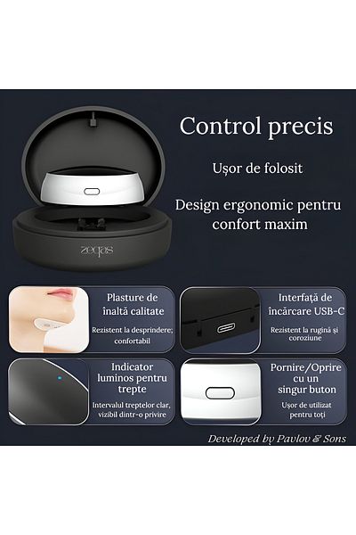 ZEQAS Smart Antisforăit EMS USB – Portabil, Confortabil, Previne Sforăitul, Îmbunătățește Somnul