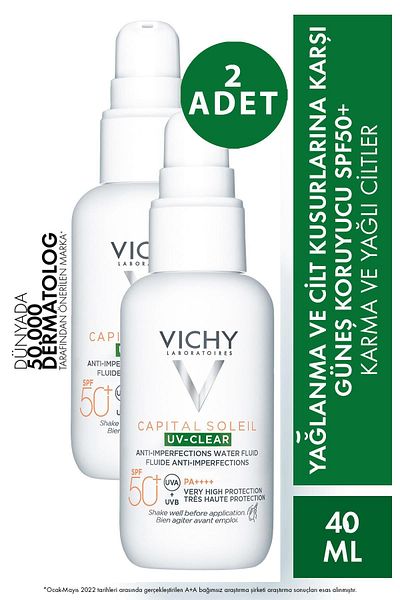 Seddar Collection Capital Soleil Uv Clear Spf50 40 ml 2 Pieces