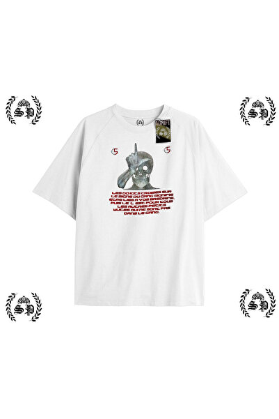 StartMore Y2k Chrome Baskılı Beyaz T-shirt