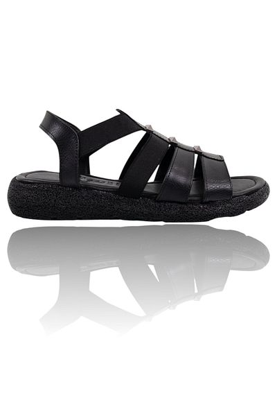 Y&D Shoes Women's Orthopedic Daily Sandals – Beige & Black Color Options – Comfortable Elastic Summer Shoes