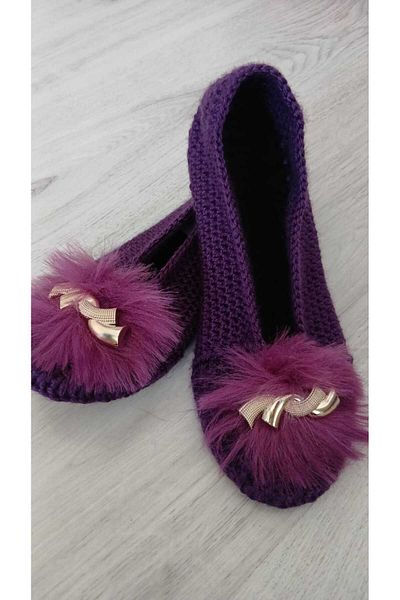 gg gençgirişimci Hand Knitted Daily Ballerina Women's Shoes Home Ballerina Home Shoes