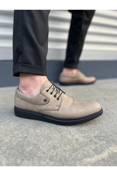 TB Terzi Bey Tb0610 Clasico Lace-Up Skin Men's Casual Classic Shoes Cst - Gray