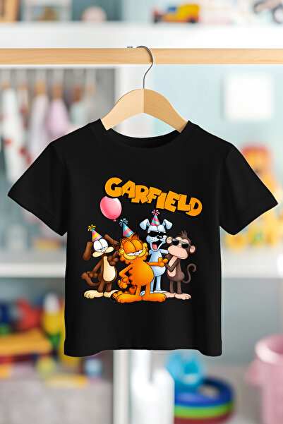 BookOrBook Tricou pentru copii Garfield in the Party 100% bumbac calitate pre...