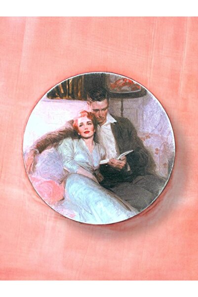 unique florya Duvar Tabağı Sevgi Temalı Dekoratif Tabak Duvar Süsü El Yapımı ...