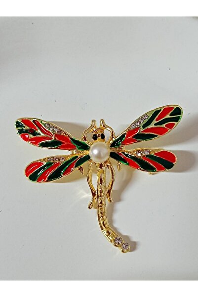 mos&more Kırmızı Yeşil Yusufcuk Broş