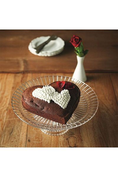 SyaMAG Baking Tray, Heart Pattern, Removable Wall, Metallic, 12x11x5cm, Red