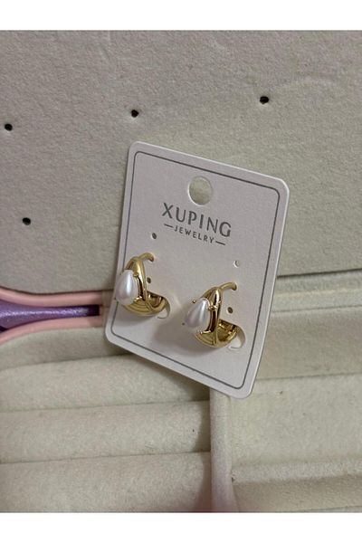 Akiha Aksesuar Pearl Drop Model Gold Mini Xuping Earrings